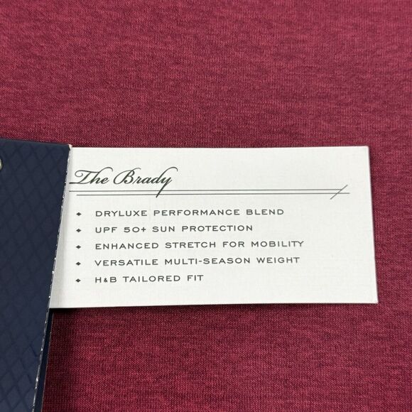 Holderness & Bourne Sweater Men's Medium Red Blue The Brady Stretch Golf - Picture 5 of 8